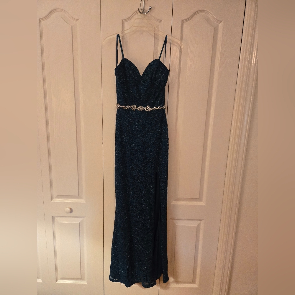 Jodi Kristopher Emerald Green Prom Dress